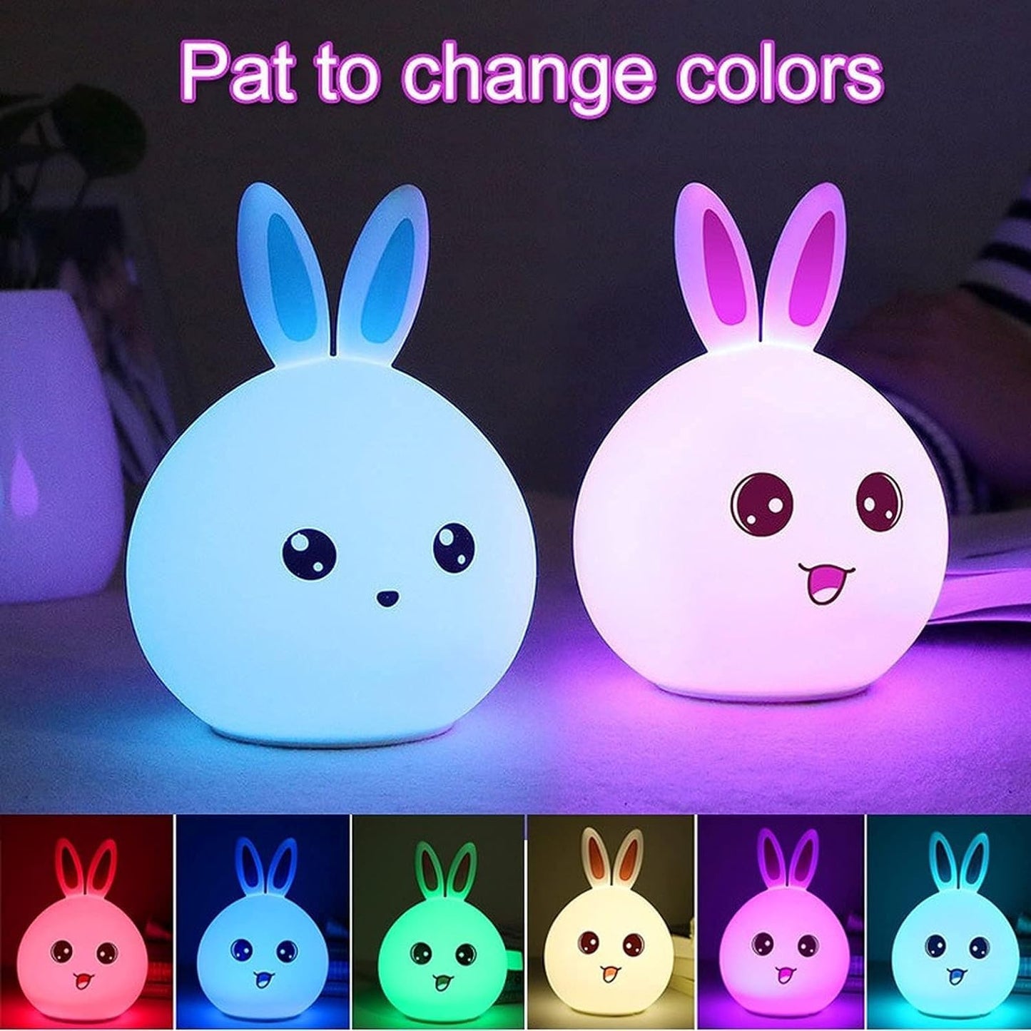 Rabbit Silicone Lamp Nursery Lamps for Room